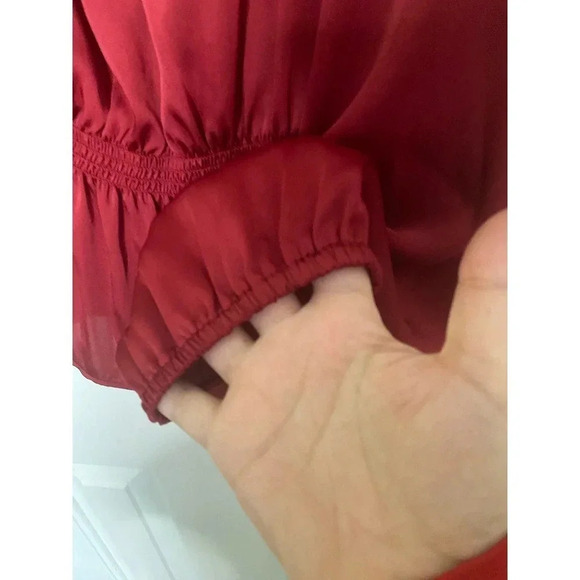 Micheal Micheal Kors Red Satin Top Size XL - Picture 5 of 6